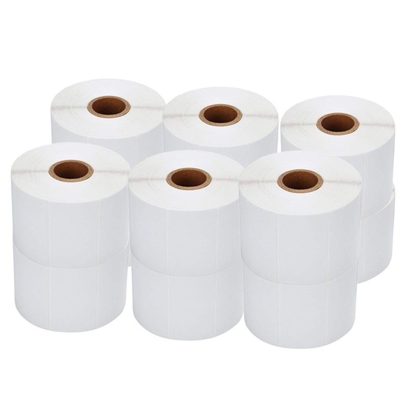 RBHK 12 Rolls Direct Thermal Labels 2-1/4'' x 1-1/4'', Permanent Adhesive Shipping Labels for Zebra Printer, SKU Labels Address Labels, 1000 Labels per Roll - Image 1